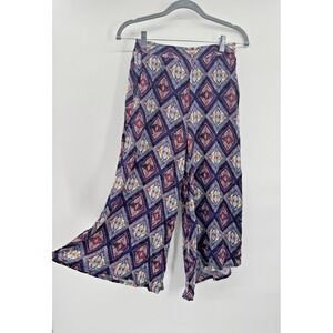 VTG 90s Y2K Mudd Boho Wide Leg Capri Pant Low Rise Small Flowy Festival Beachy